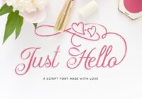 Just Hello Font - Featured Image