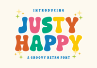 Justy Happy Font - Featured Image