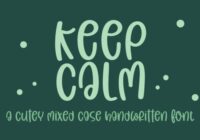 Keep Calm Font - Featured Image