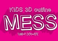 Kids 3D Outline Mess Font - Featured Image