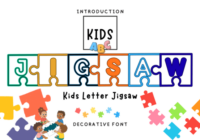Kids Letter Jigsaw Font - Featured Image
