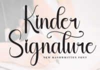 Kinder Signature Font - Featured Image