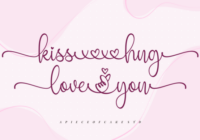 Kiss Hug Love You Font - Featured Image