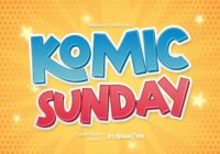 Komic Sunday Font - Featured Image