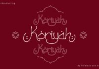 Koriyah Font - Featured Image