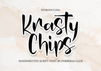 Krasty Chips Font - Featured Image