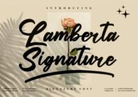 Lamberta Signature Font - Featured Image
