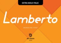 Lamberto Extra Bold Italic Font - Featured Image