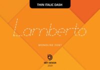Lamberto Thin Italic Dash Font - Featured Image