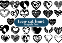 Laser Cut Heart Font - Featured Image