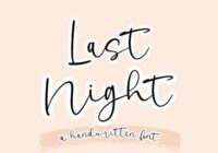 Last Night Font - Featured Image
