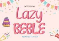 Lazy Beble Font - Featured Image