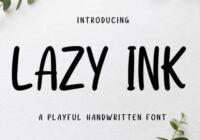 Lazy Ink Font - Featured Image