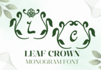 Leaf Crown Monogram Font - Featured Image