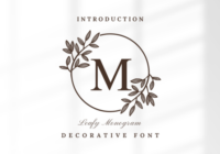 Leafy Monogram Font - Featured Image