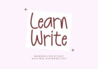 Learn Write Font - Featured Image