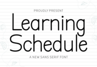 Learning Schedule Font - Featured Image