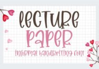 Lecture Paper Font - Featured Image