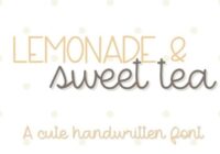 Lemonade & Sweet Tea Font - Featured Image