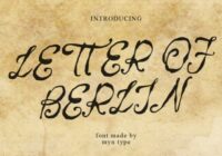 Letter of Berlin Font - Featured Image