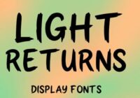 Light Returns Font - Featured Image