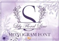 Lily Floral Line Monogram Font - Featured Image