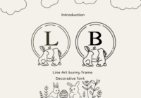 Line Art Bunny Frame Font - Featured Image