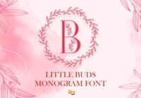 Little Buds Monogram Wreath Font - Featured Image