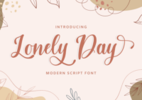 Lonely Day Font - Featured Image