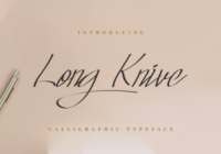 Long Knive Font - Featured Image