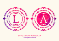 Love Arrow Monogram Font - Featured Image