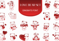 Love Bear Set Font - Featured Image