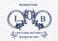 Love Floral Butterfly Font - Featured Image