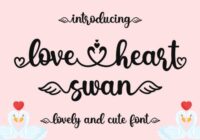 Love Heart Swan Font - Featured Image