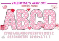 Love Valentine's Army Flower Font - Featured Image