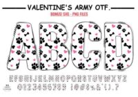 Love Valentine's Dog Paw Font - Featured Image