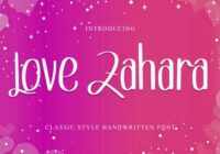 Love Zahara Font - Featured Image