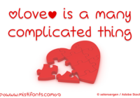 Love is a Many Complicated Thing Font - Featured Image