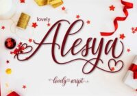 Lovely Alesya Font - Featured Image