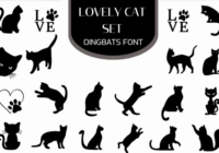 Lovely Cat Set Font - Featured Image