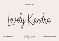 Lovely Kiandra Font - Featured Image