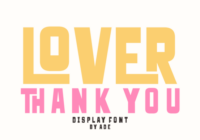 Lover Thank You Font - Featured Image