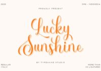 Lucky Sunshine Font - Featured Image