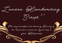 Lunara Handwriting Script 6.1 Font - Featured Image