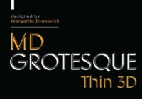 MD Grotesque Thin 3D Font - Featured Image