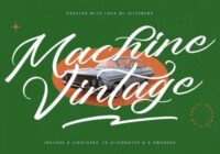 Machine Vintage Font - Featured Image