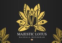 Majestic Lotus Mandala Monogram Font - Featured Image