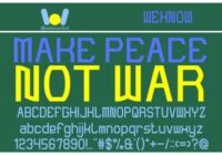 Make Peace Not War Font - Featured Image