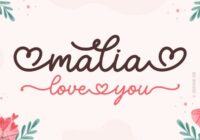Malia Love You Font - Featured Image