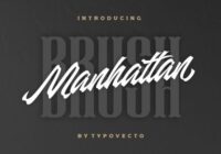Manhattan Brush Font - Featured Image